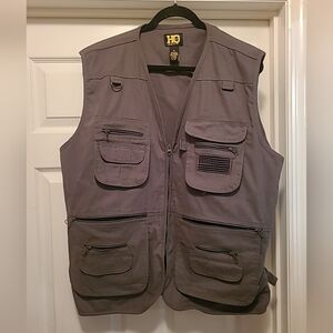 EUC HQ Issue Vest Men's XL Khaki Concealment Carry Tactical Hunting Vest